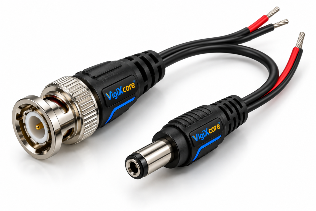 VigiXcore BNC and DC CCTV Connectors